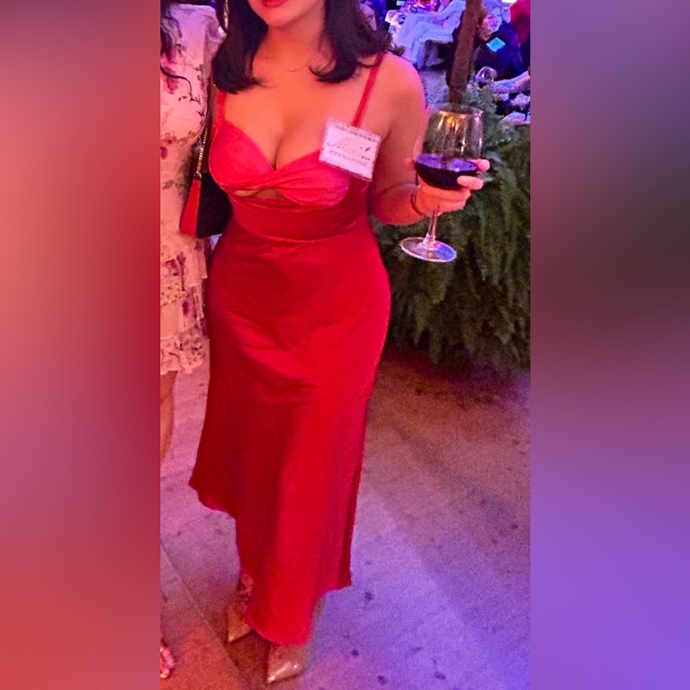 Kelsey Midi Dress - Red
